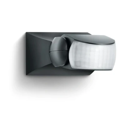 Immagine di Steinel Rilevatore di movimento IS 1 nero, interno ed esterno, sensore a 120, portata 10 m, montaggio in superficie e da incasso, IP54, (L x P A) 120 80 50 mm