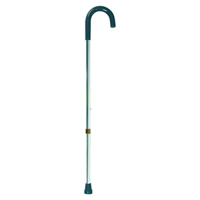 Immagine di Days Crook Handle Walking Stick, Height Adjustable Aid, Lightweight Aluminium Mobility Device for Increased Support and Stability, Non Slip Foot Comfortable Moulded Palstic