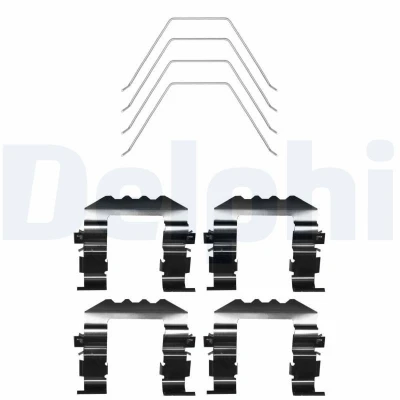 Immagine di DELPHI LX0670 Kit accessori, Pastiglia freno CITROËN: C4 II Hatchback