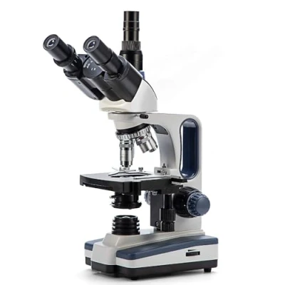 Immagine di SWIFT Microscopio trinoculare 40X 2500X,grado di ricerca laboratorio con oculari grandangolari 10X e 25X, condensatore Abbe