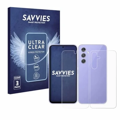 Immagine di savvies (6 Pezzi Pellicola Protettiva per Samsung Galaxy A54 5G (Fronte+Retro) Protezione Schermo Trasparente