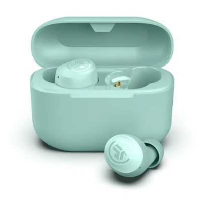 Immagine di JLab Go Air Pop+ Cuffie Bluetooth In Ear Piccole, Auricolari Senza Fili, 35H+ di Autonomia, IP55 True Wireless Earbuds con Microfono, Applicazione, Dual Connect, Custodia Ricarica, Menta