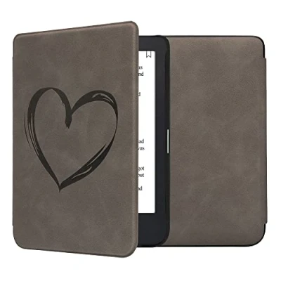 Immagine di kwmobile Custodia eReader Compatibile con Kobo Clara 2E Cover eBook Reader Flip Case Magnetica Pelle PU Cuore
