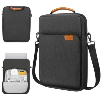 Immagine di TiMOVO Custodia per Laptop da 13,3&#039;&#039; iPad Air 13 2024, PRO 12.9 2022 2020, Galaxy Tab S9+/S8+ 12.4&quot;, MacBook 2018, 2016, Borsa a Tracolla, Indaco