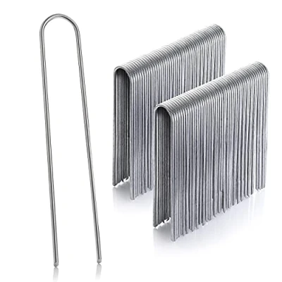 Immagine di GardenMate 100 picchetti di fissaggio in acciaio zincato inossidabile, H200 mm, L25 Ø3,8 testa rotonda, per pavimenti molto duri