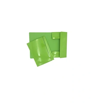 Immagine di Alevar Cartella 3 Lembi con Elastico 600 g, Formato A4, Colore Verde Acido, Confezione da 10 Pezzi