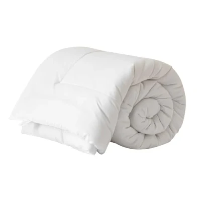 Immagine di Good Nite Set con copripiumino singolo, 15 tog, caldo e invernale, in morbido poliestere a fibra cava, bianco, lacci agli angoli, lavabile lavatrice (bianco, 130 x 150 cm)