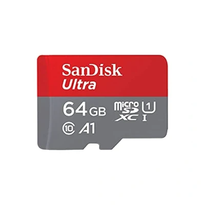 Immagine di SanDisk Ultra 64GB microSDXC Memory Card + SD Adapter with A1 App Performance Up to 120MB/s, Class 10, UHS I