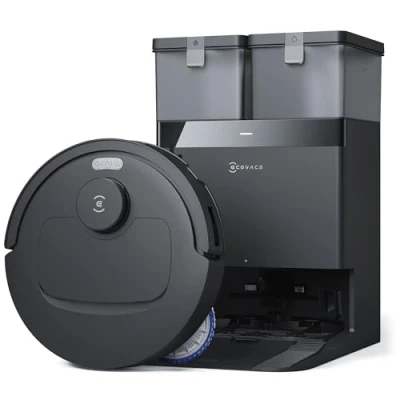 Immagine di ECOVACS DEEBOT T30C OMNI Robot Aspirapolvere Lavapavimenti, 20000 Pa, ZeroTangle 3.0, Tecnologia TruEdge 2.0, Sistema di Lavaggio OZMO TURBO Stazione All in one Migliorata, Nero
