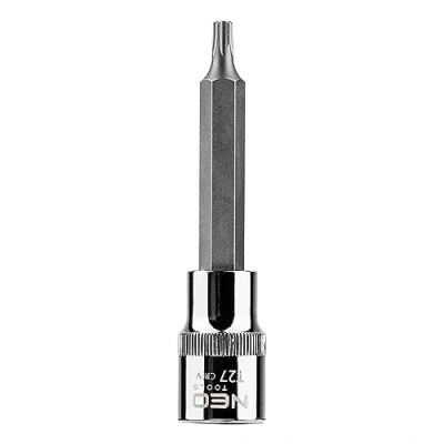 Immagine di NEO TOOLS Serie di bussole 1/2Pollici T27 Acciaio al cromo vanadio, per utensili Torx interno 08 762