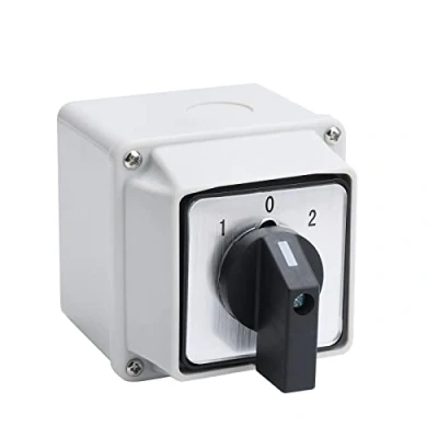 Immagine di APIELE interruttore rotativo Box 20 A, a camme, 3 posizioni, 8 terminali, 440 V, fasi, selettore universale tre zampe LW26/2
