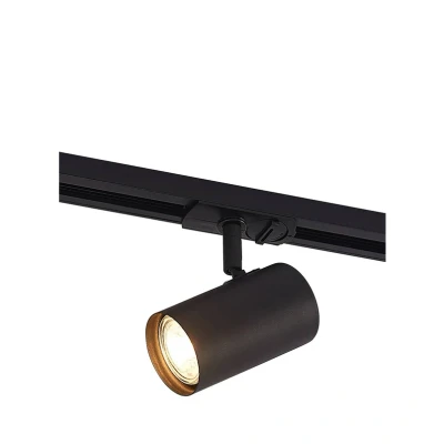 Immagine di Lampada a binario &#039;Linaro&#039; dimmerabile (Moderno) colore Nero, in Metallo ad es. Corridoio (1 luce, GU10) di Lindby monofase, faretti su