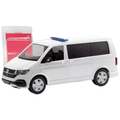 Immagine di Herpa 013895 H0 Bus modello Volkswagen T 6.1 con barra luminosa di avvertimento sospesa DBS 5000
