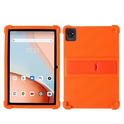 Immagine di GIOPUEY Cover Compatibile con Blackview Tab 70 WiFi Supporto Custodia Protettiva in Silicone TPU Morbida Case Orange
