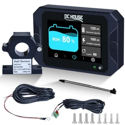 Immagine di DCHOUSE Monitor di Scarica Carica con Display Sensore Hall Toccabile, Batteria 0 90V 300A per Tester Capacità della Tensione Corrente Li ion/LiFePO4/AGM/Gel