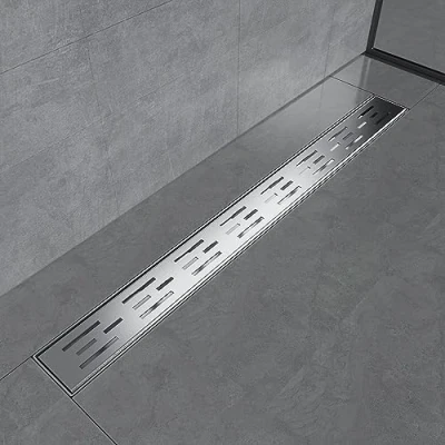 Immagine di EMKE Canalina per doccia, 70 cm, in acciaio inox, set completo di scarico sifone con antiodore e filtro capelli, bagno