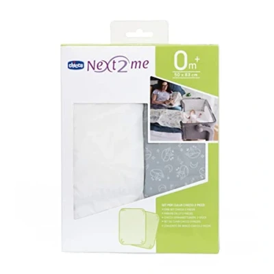 Immagine di Chicco Set Lenzuola Culla 2 Pezzi N2M Next2Me, Grey Fox