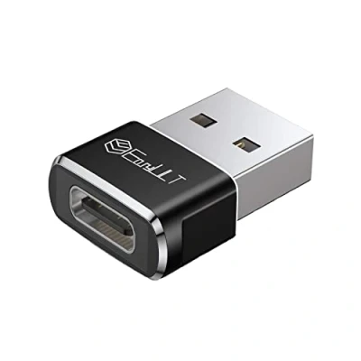 Immagine di EasyULT Adattatore USB C Femmina a Maschio, Connettore Cavo Caricatore Tipo C, per Phone 15 14 13 PRO Max,SE, Samsung Galaxy S23 S22, Xiaomi y Otro Dispositivo Nero