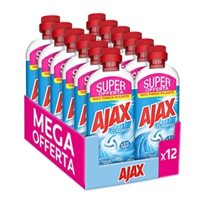 Immagine di Ajax Detersivo Pavimenti Classico Igiene e Freschezza, Formula più Efficace, Agisce Contro Ogni Tipo di Sporco, Pulito Brillante, 100% Efficace Sullo 12 X 650 m