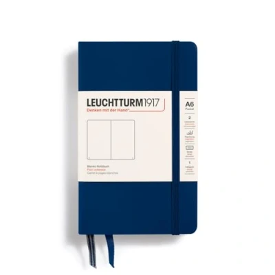 Immagine di LEUCHTTURM1917 342920 Taccuini Pocket (A6), Copertina rigida, 187 pagine numerate, Blue Mare, Bianco