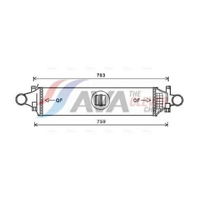 Immagine di PRASCO MSA4659 Intercooler con giunti rapidi MERCEDES BENZ: Classe A, CLA Coupe, B