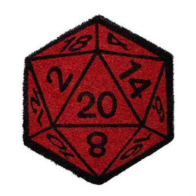 Immagine di getDigital D20 Zerbino a forma di cubo, per geeks, nerds e giocatori ruolo, in 100% fibra cocco naturale, 45 x 50 cm