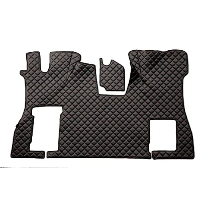 Immagine di F CORE Copricofani camion compatibile per SCANIA S NEXTGEN 01.17 Pavimento piatto Guida pieghevole NERO/ROSSO