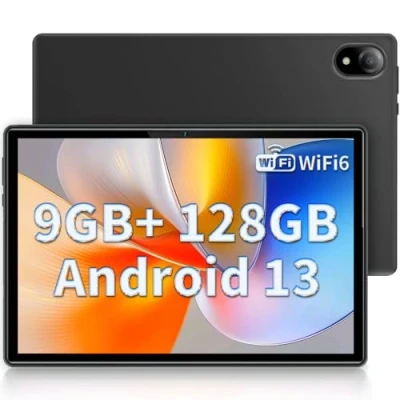 Immagine di DOOGEE U10 Tablet Android 13, 9GB RAM + 128GB ROM (1TB TF), 10 pollici Touch 2024, Quad Core 2.0 GHz, WiFi 6 / BT 5.0 GMS 5060mAh 1280 x 800 8MP+5MP Widevine L1, Nero