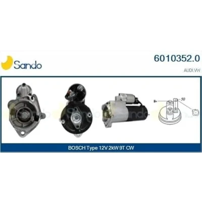 Immagine di SANDO 6010352.0 Motorino di avviamento 12V 2KW 9 CPS0132 AUDI: A4 B7 Avant, A6 C6 Sedan