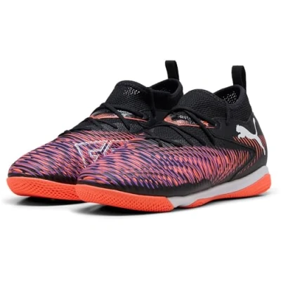 Immagine di Puma Future 8 Match JR Unisex Scarpe da calcetto per bambini, Taglia: 38.5, Black/white/glowing red Finta pelle / tessuto