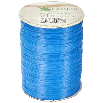 Immagine di Präsent Nastro biodegradabile, Rayon, Blu Reale, 100 Meter Spool, unità