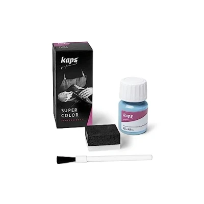 Immagine di KAPS Super Color, Colorante per Pelle Naturale, Ecopelle e Tessuto, Tinta da 25ml (121 Blu Cielo)