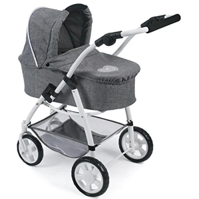 Immagine di Bayer CHIC 2000 637 76 Kombi Emotion all in, 3 in 1 per Bambole, o 6 anni, Jeans Grigio