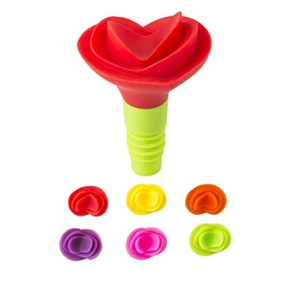 Immagine di VIGAR Flower Power Set di Tappi da Vino, Multicolore