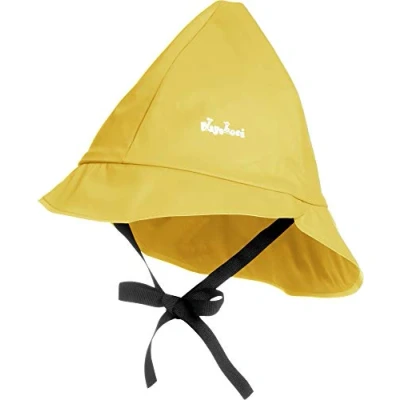 Immagine di Playshoes Cappello antipioggia Foderato, indumenti per cappelli antivento e impermeabili Unisex Bambini ragazzi, Fodera In Cotone Giallo, 53
