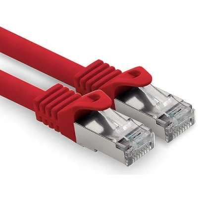 Immagine di freiwerk cavo di rete CAT.7, 2 m, rosso, 1 pezzo, Lan Ethernet, s FTP LSZH PIMF 10 GB RJ45, spina Cat6a