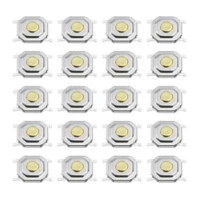 Immagine di EMSea 20PCS Micro Switch tattile Interruttore a Pulsante Compatibile con 3C B6 Auto Telecomando Chiave Apparecchiature Audio Momentaneo 5,2x5,2x1,5 mm
