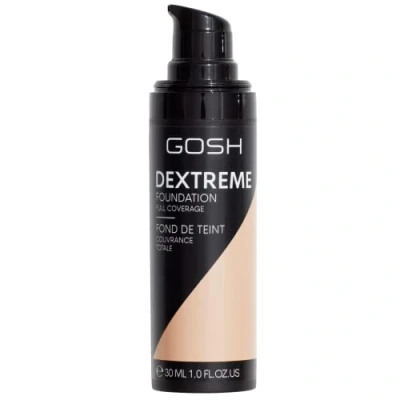 Immagine di GOSH Dextreme Full Coverage Foundation 30 ml I trucco liquido idratante per una carnagione impeccabile, viso vegano ad alta copertura, coprono brufoli e occhiaie 002 Ivory