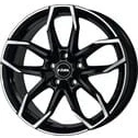 Immagine di RIAL 4 fori 17Inch 108mm cerchio in lega Lucca schwarz front polier LUC65720CP13 1 Cerchione
