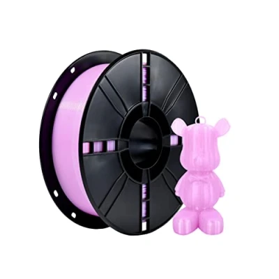 Immagine di iBOSS PLA Plus (PLA+) Filamento 3D Trasparente da 1.75 mm, per Stampante 3D, Precisione di Misurazione +/ 0.02 Bobina 1 kg (2.2 lbs), Stampa Viola