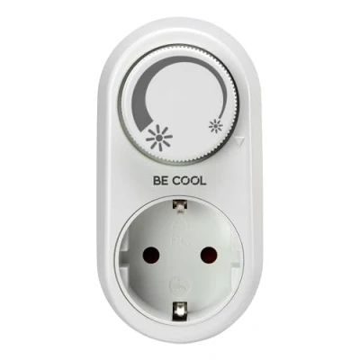 Immagine di Dimmer a presa manopola per luminosità regolabile in modo continuo spina intermedia LED, alogene, ecc.