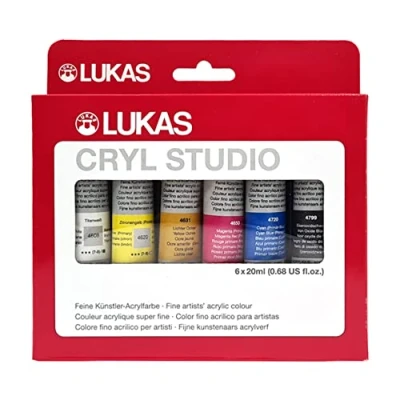 Immagine di Lukas Cryl Studio, Set di colori acrilici, 6 x 20 ml