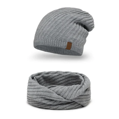 Immagine di Vivisence 7017 Beanie AND Scarf SET Scaldacollo, Donna, Taglia: One Size, Light grey