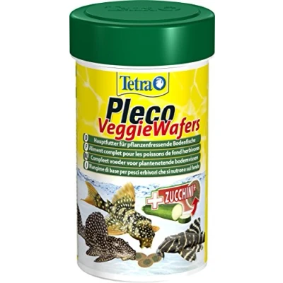 Immagine di Tetra Pleco Veggie Wafers 100 ml Mangime completo in wafer per un&#039;alimentazione ottimale dei pesci erbivori che si nutrono sul fondo