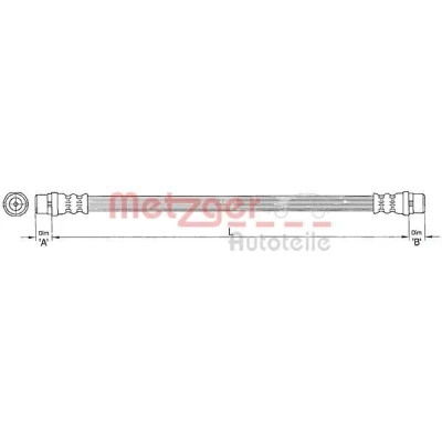Immagine di METZGER 4110364 Tubi Freno 255 VOLKSWAGEN: Transporter 5 Bus, Multivan (7HM,