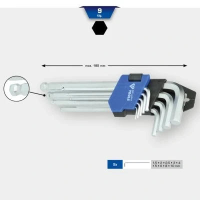 Immagine di KS TOOLS BT045009 Serie di cacciaviti ad angolo 9