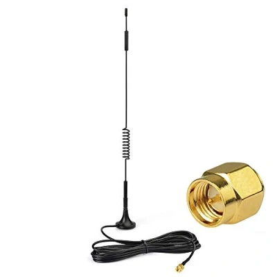 Immagine di Eightwood 868mhz antenna 7dbi SMA adattatore Segnale ripetitore con cavo 300cm RG174 per Wireless Homematic CCU2 CC1101 Netgear Fibaro sistema Home Center 2 Dlink Belkin Huawei