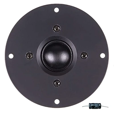 Immagine di MASTER AUDIO 1 RSQ802 dome tweeter a cupola nero 100 watt rms 200 max da 10 cm mm 4&quot; impedenza 8 ohm bobina 25 ultra slim per casa party, pezzo + condensatore omaggio
