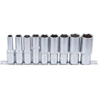 Immagine di Juego de llaves vaso hexagonal, largas entrada 12,5 mm (1/2&quot;) 10 24 9 piezas