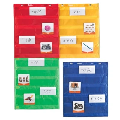 Immagine di Learning Resources Tabelle quadrate magnetiche con tasche (set da 4)